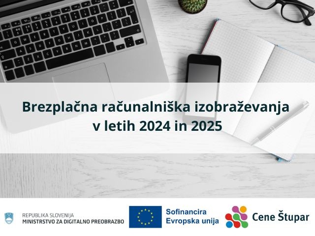 Brezplačna računalniška izobraževanja v letih 2024 in 2025